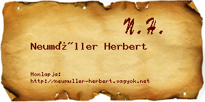 Neumüller Herbert névjegykártya